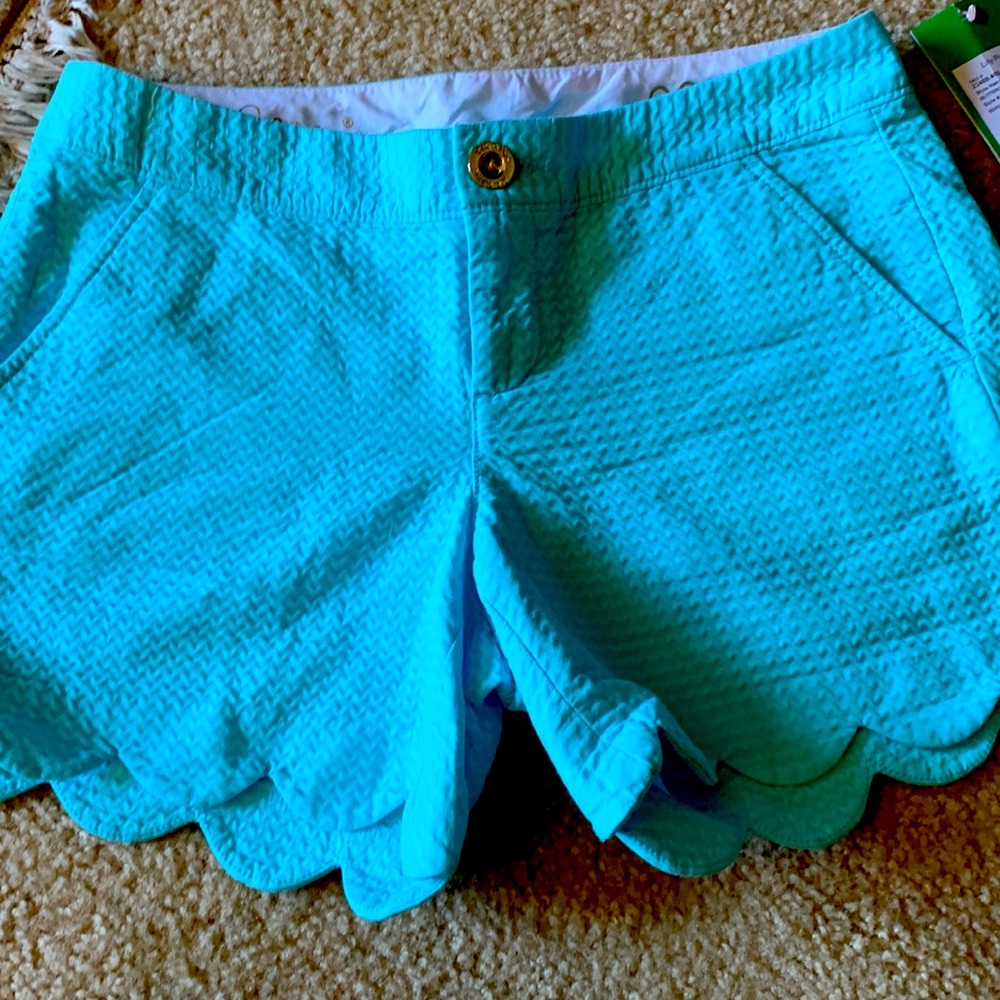 Lilly Pulitzer buttercup teal shorts 00